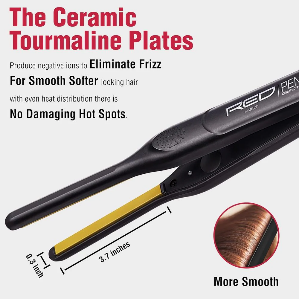 Red 3/10" Flat Iron – Sleek Styling - Image 4