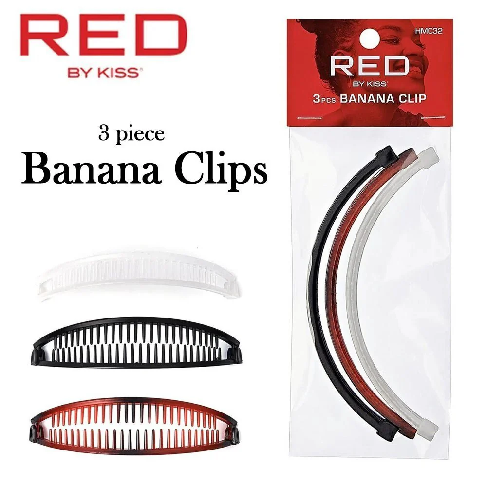 Red by Kiss 3-Piece Banana Clip Set β Strong Hold
