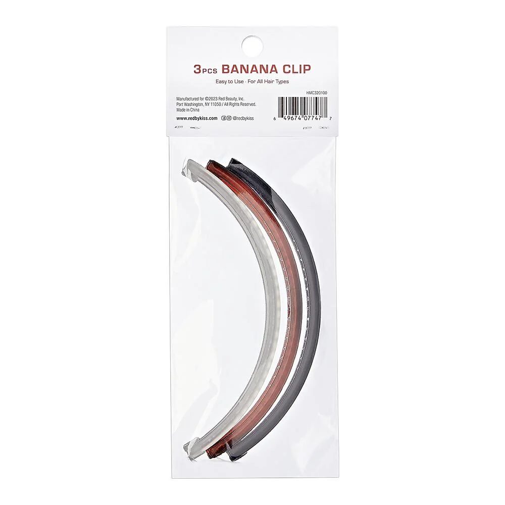 Red by Kiss 3-Piece Banana Clip Set β Strong Hold - Image 4