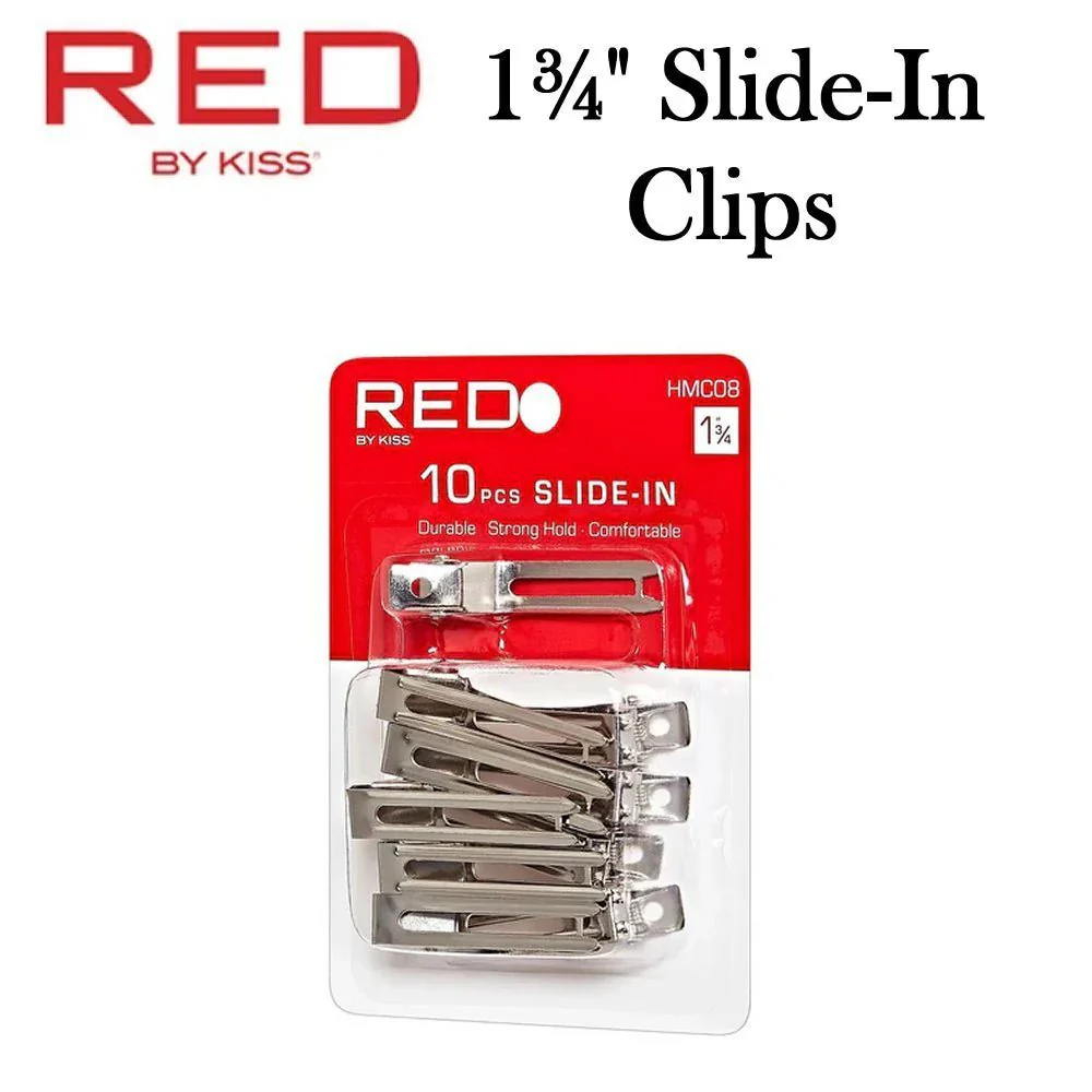 Red by Kiss 10 Pcs Slide-In Hair Pins โ 1ยพ"