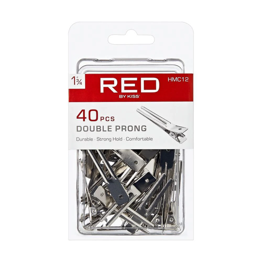 Red by Kiss 40 Pcs Double Prong Clips – 1¾" - Image 4