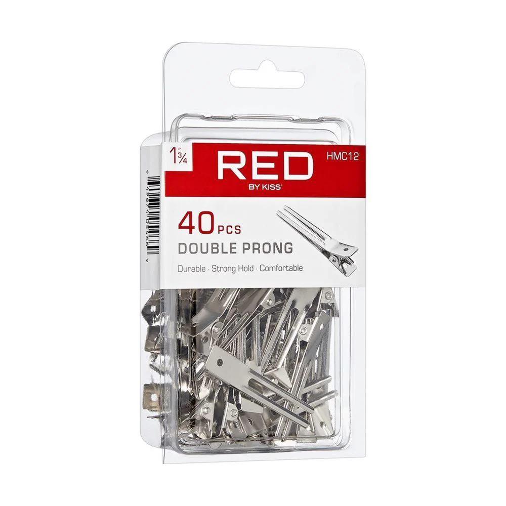 Red by Kiss 40 Pcs Double Prong Clips – 1¾" - Image 5