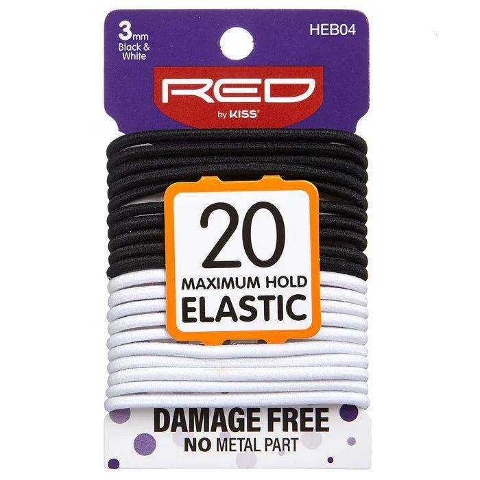 Red by Kiss Maximum Hold Elastic Hair Bands – 3mm - Image 3