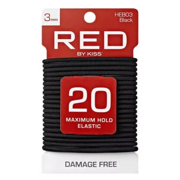 Red by Kiss Maximum Hold Elastic Hair Bands – 3mm - Image 5