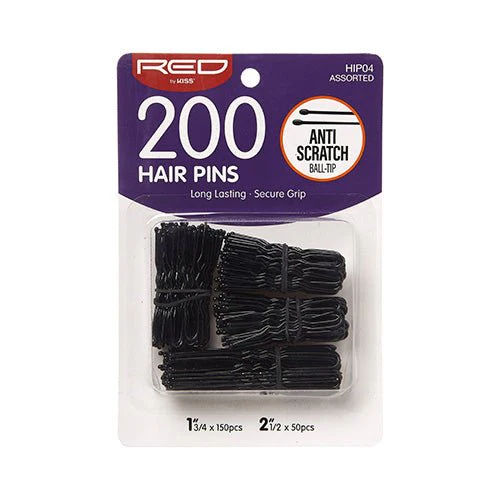 Red by Kiss 200 Pcs Hair Pins – 1¾" & 2½"