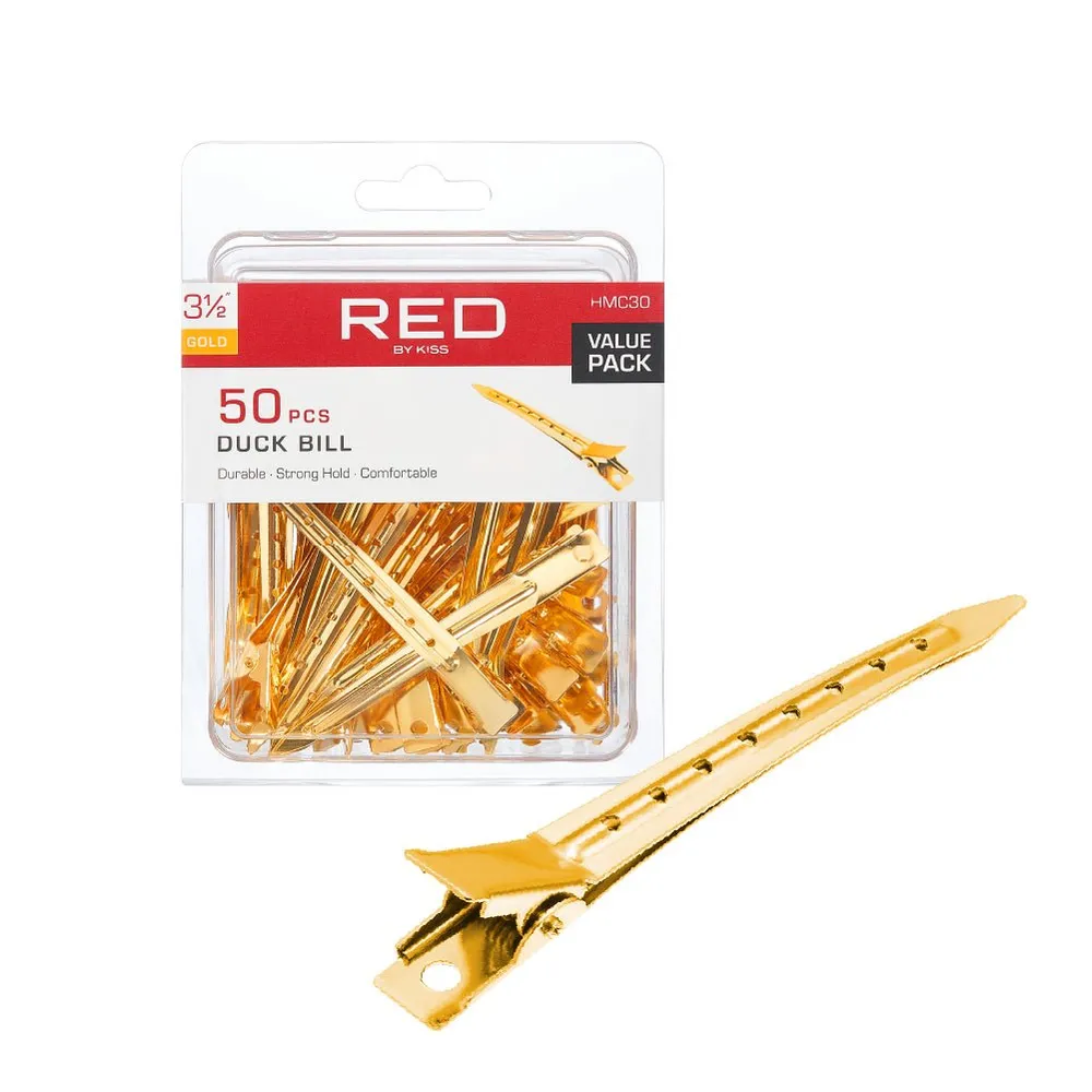 Red by Kiss 50 Pcs Duck Bill Clips – 3½" Gold - Image 3