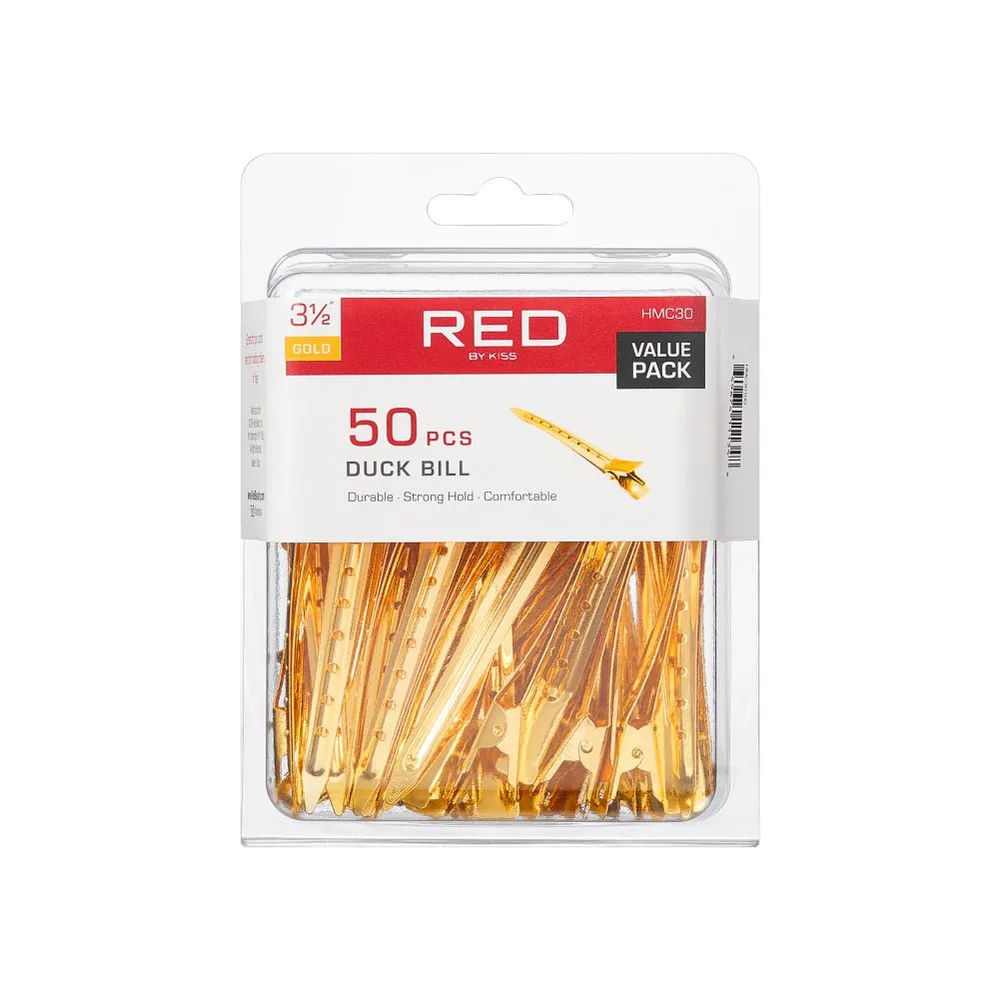 Red by Kiss 50 Pcs Duck Bill Clips – 3½" Gold - Image 4