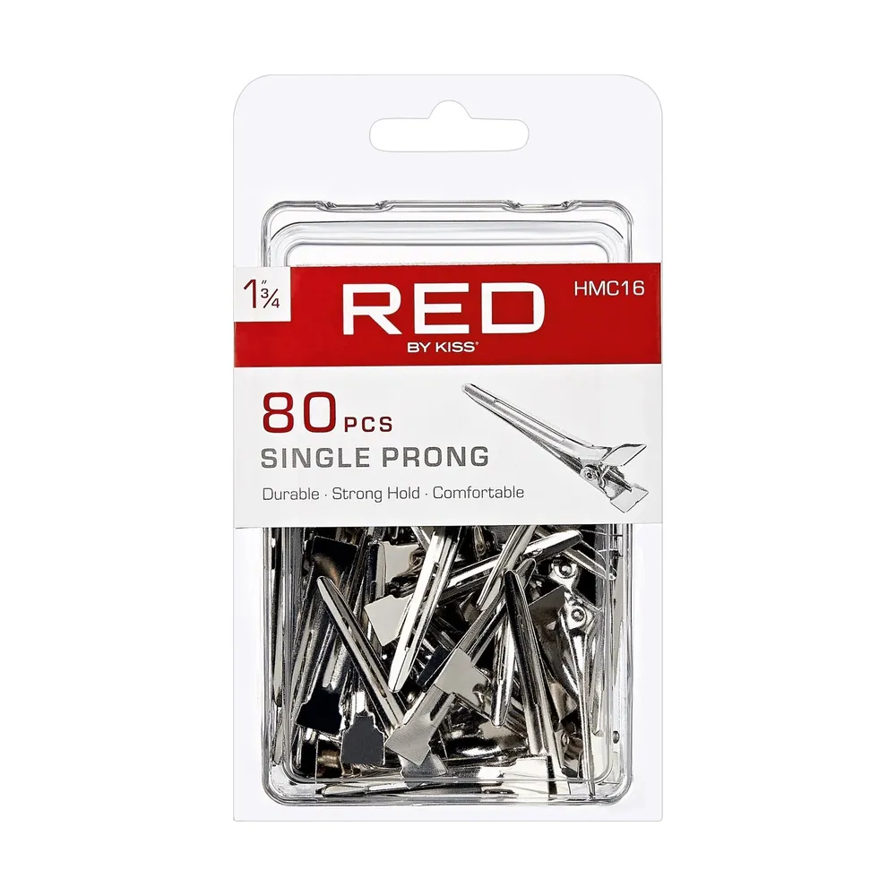 Red by Kiss 80 Pcs Single Prong Clips – 1¾" - Image 2