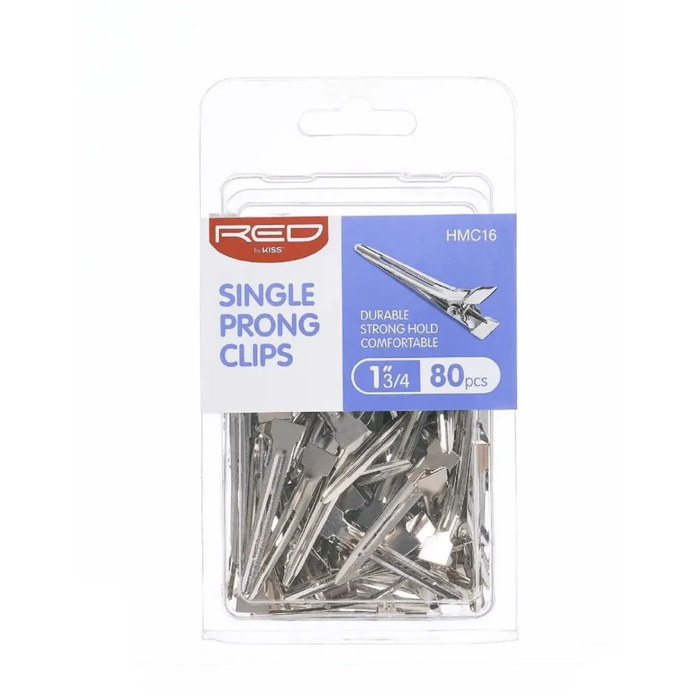 Red by Kiss 80 Pcs Single Prong Clips – 1¾" - Image 3