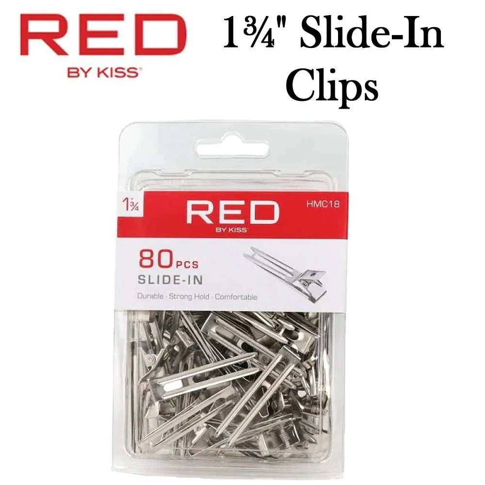Red by Kiss 80 Pcs Slide-In Hair Pins โ 1ยพ"