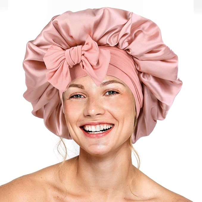 Red by Kiss Adjustable Satin Tie Bonnet