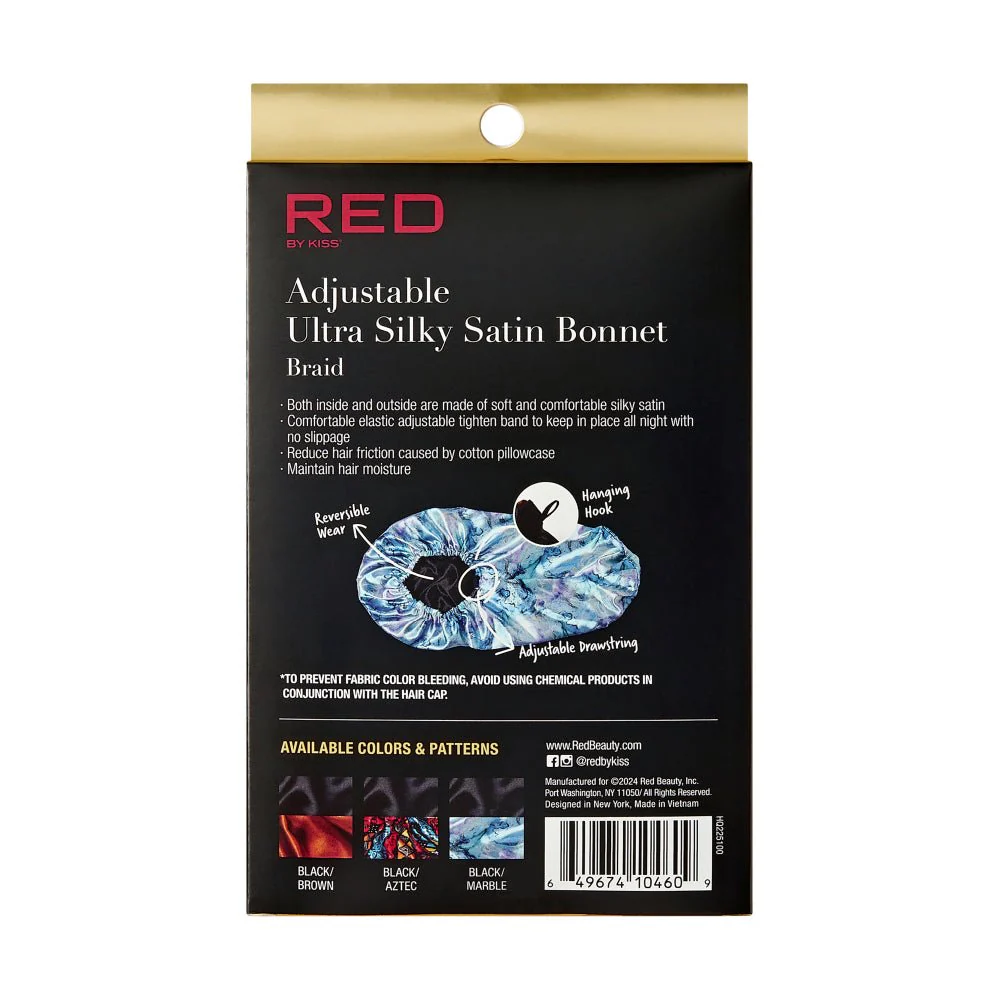 Red by Kiss Adjustable Ultra Silky Satin Bonnet - Image 11