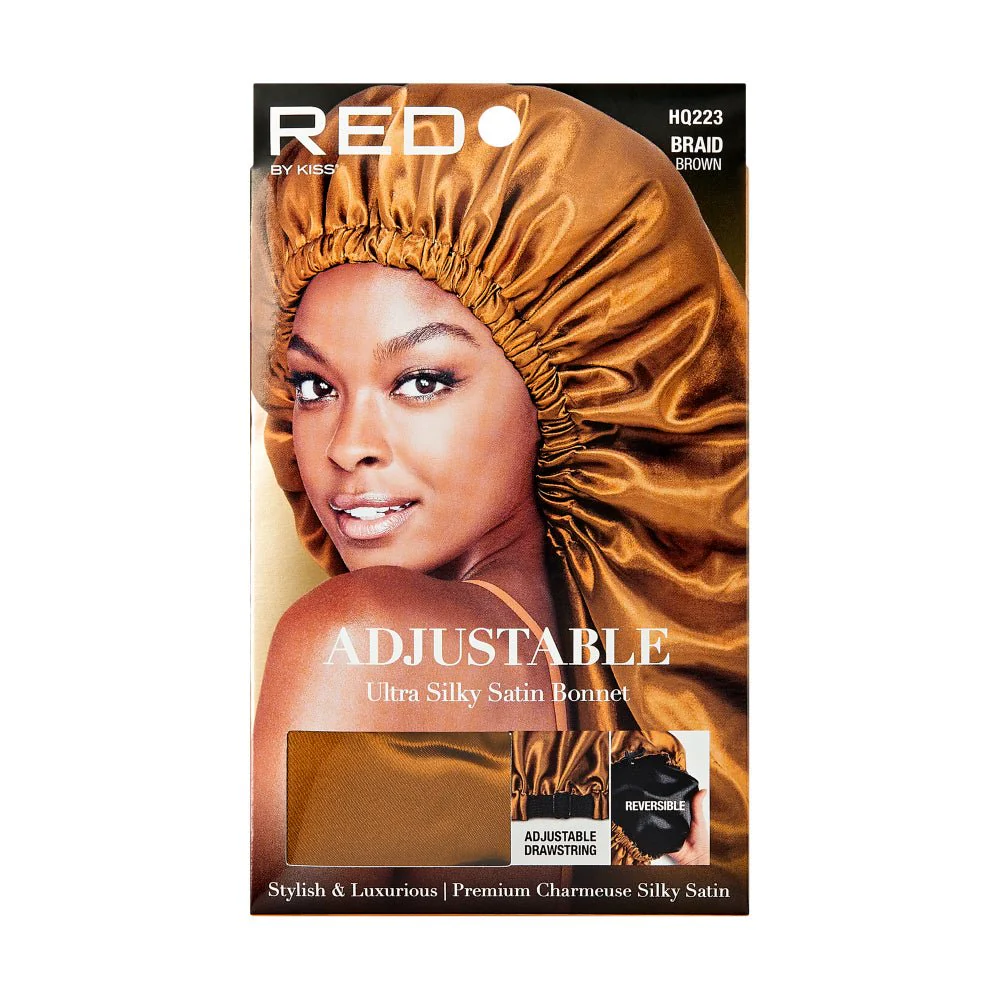 Red by Kiss Adjustable Ultra Silky Satin Bonnet - Image 2