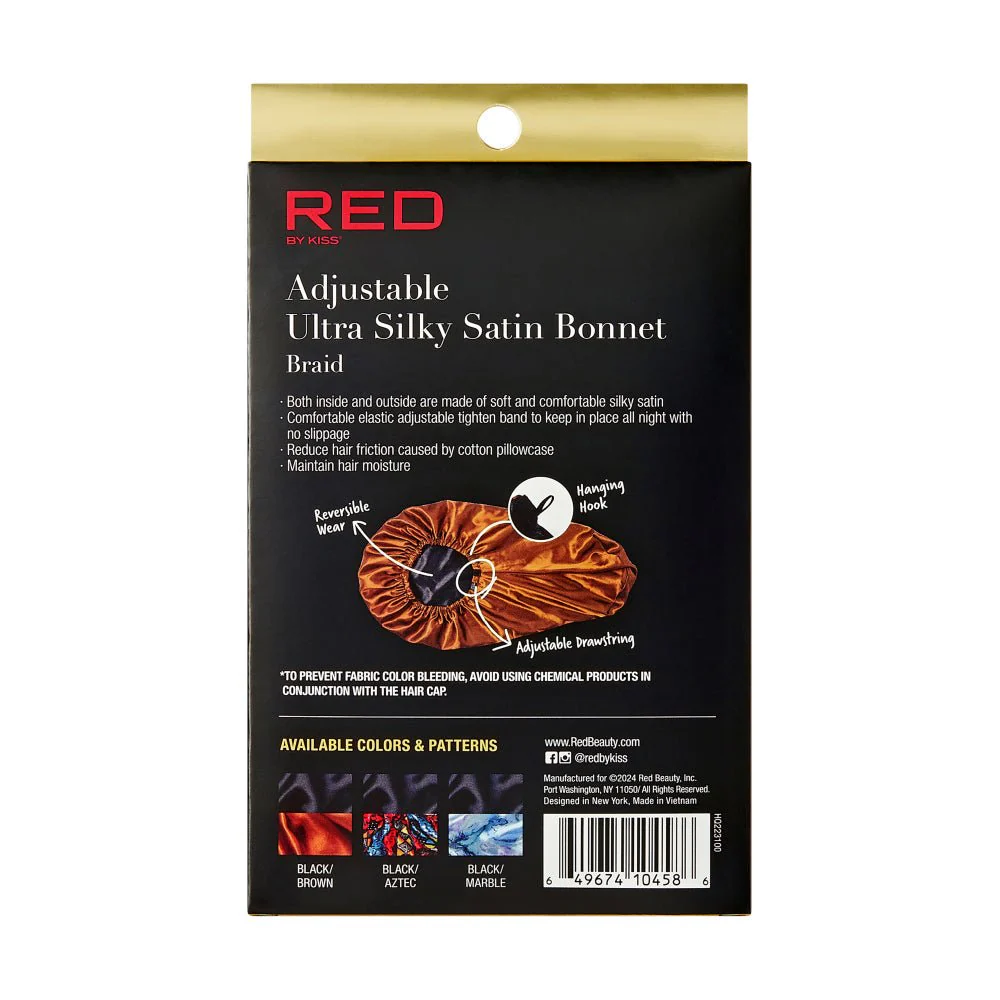 Red by Kiss Adjustable Ultra Silky Satin Bonnet - Image 5