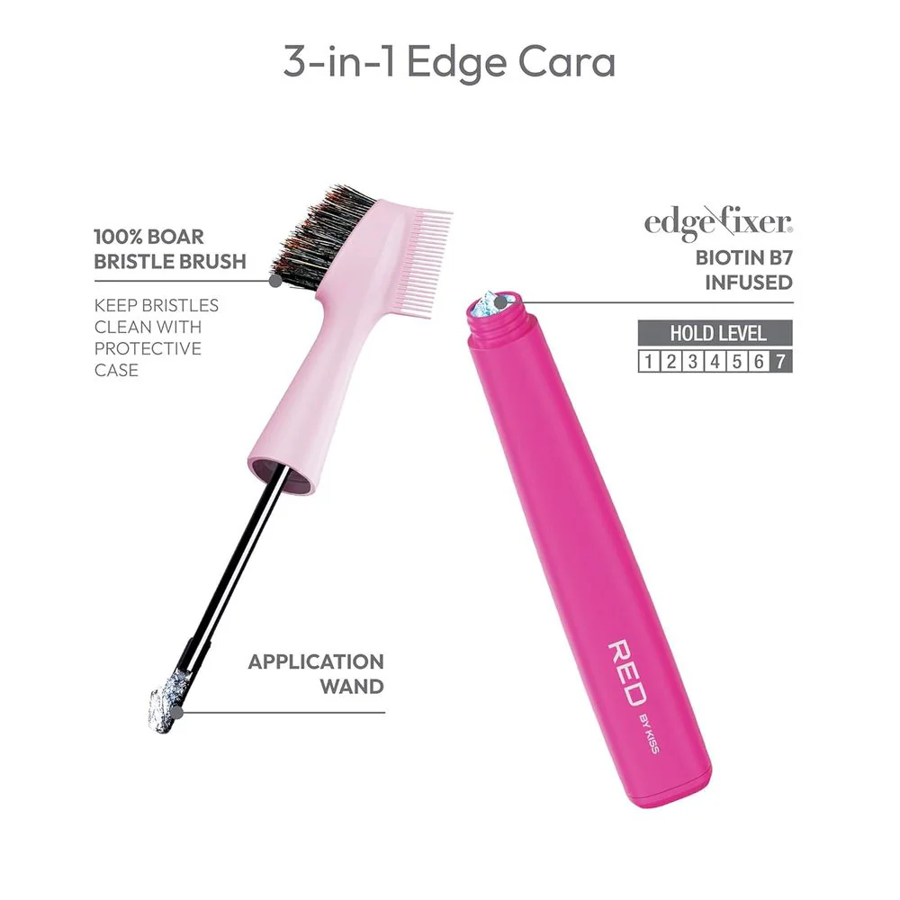 Red by Kiss Sweet Peach Edge Brush + Edge Fixer – Dual-Sided Brush - Image 3