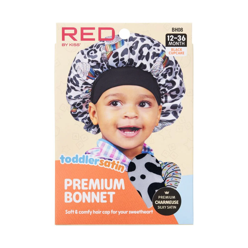 Red by Kiss Baby Satin Premium Bonnet – Gentle Hair Protection for Babies - Image 2