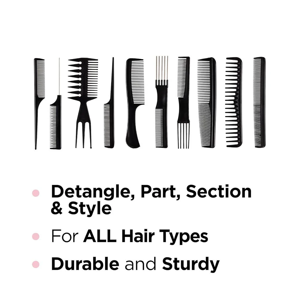 Red by Kiss Bone Black 10-Piece Comb Set - Image 9