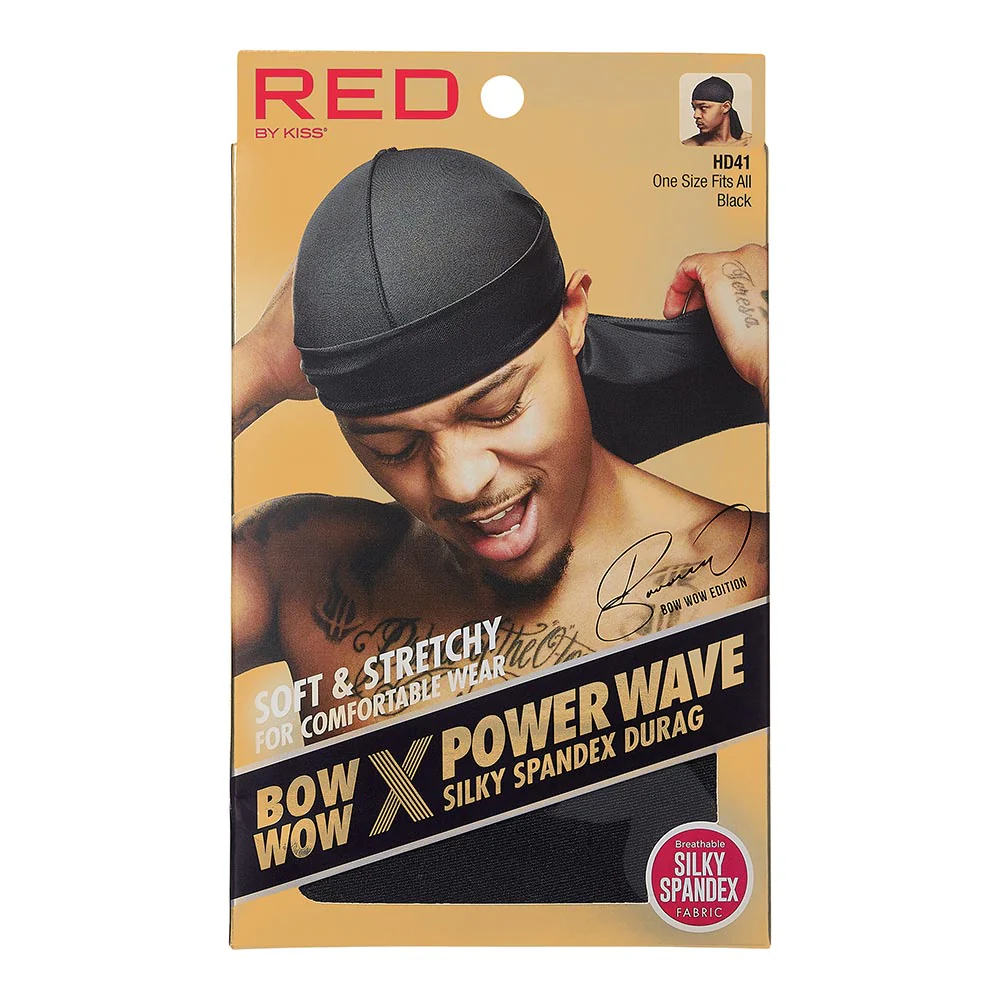 Red by Kiss Bow Wow X Power Wave Silky Durag – Ultra-Stretch Compression