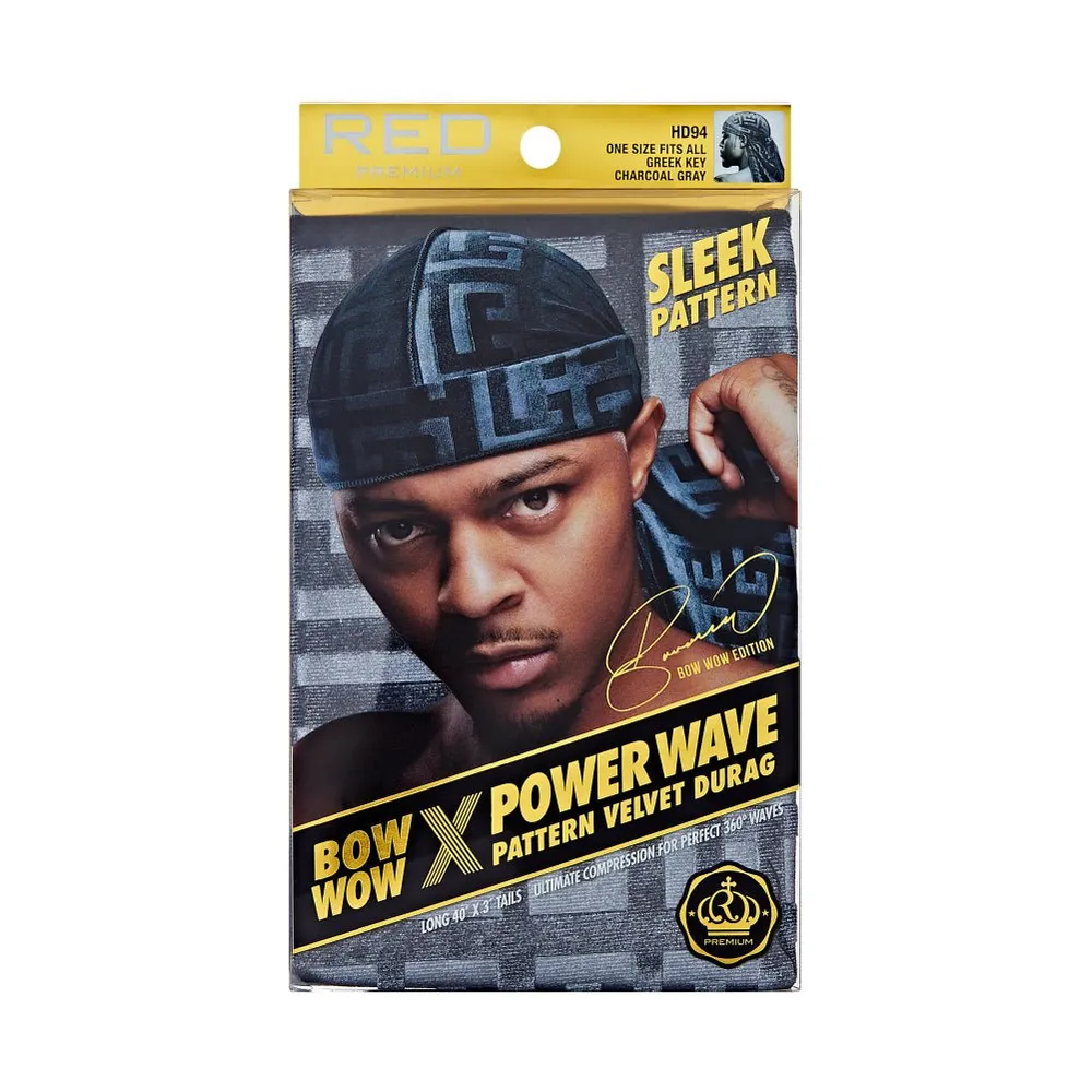 Red by Kiss Bow Wow X Power Wave Sleek Pattern Durag - Image 3