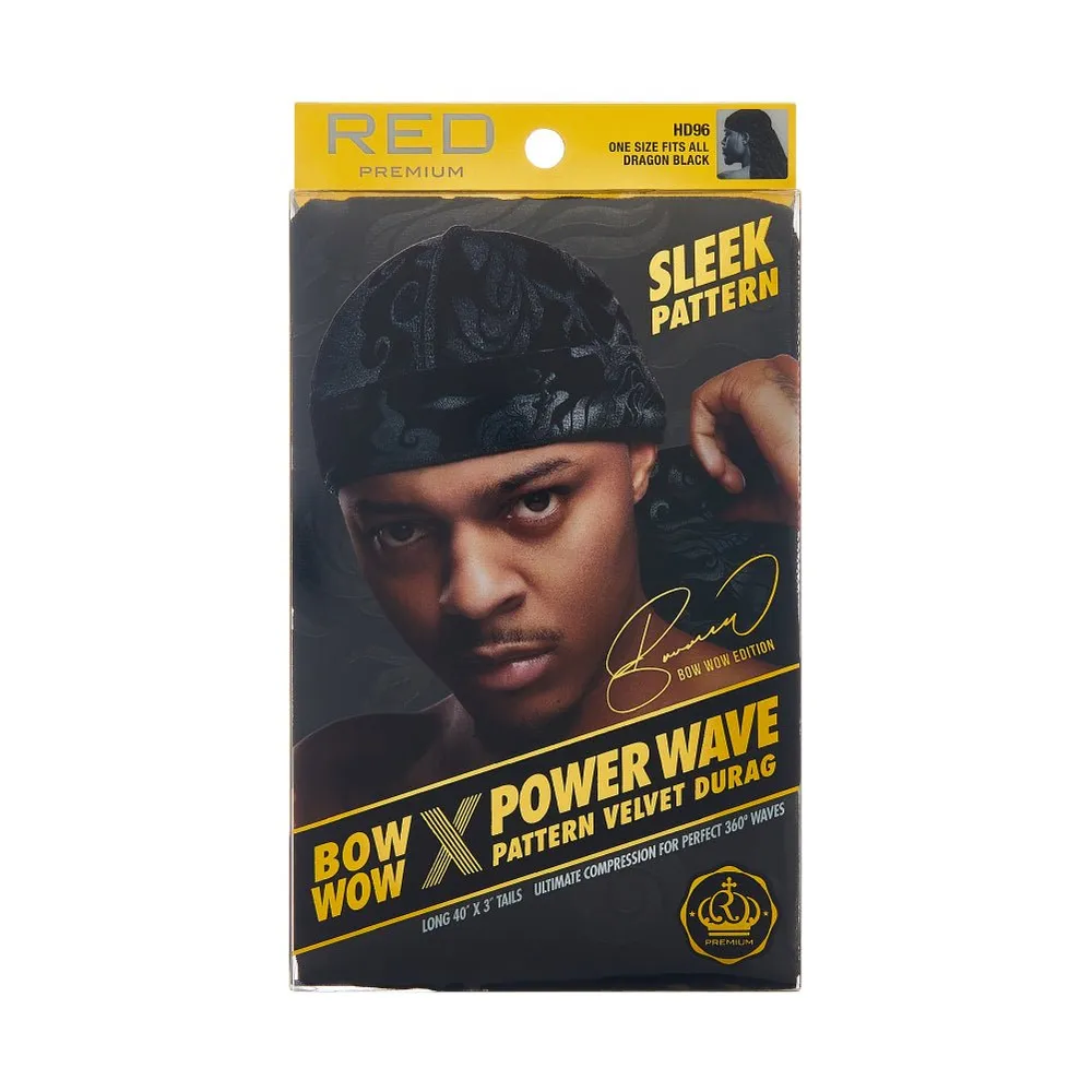 Red by Kiss Bow Wow X Power Wave Sleek Pattern Durag - Image 5