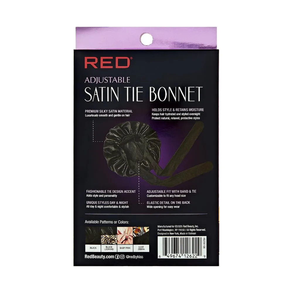 Red by Kiss Satin Tie Bonnet XL - Image 6
