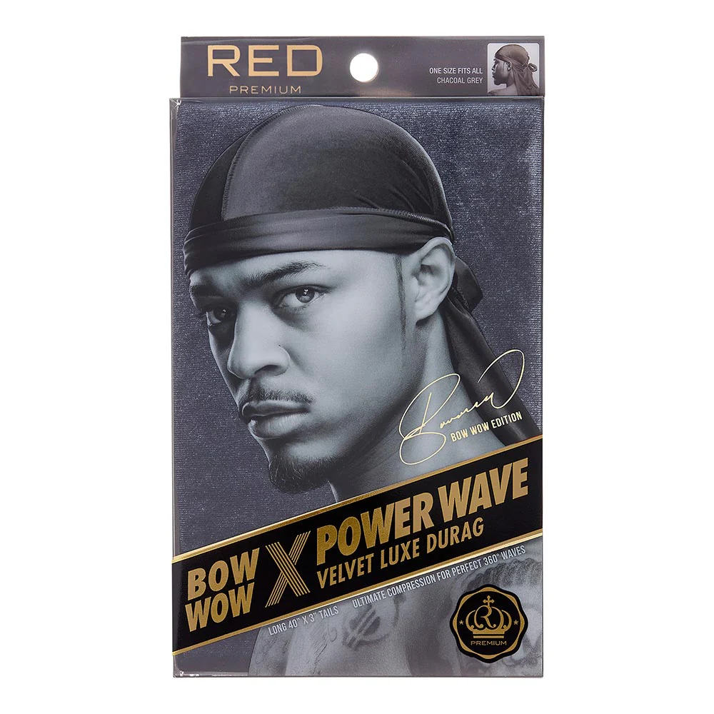 Red by Kiss Bow Wow X Power Wave Velvet Durag β Premium Velvet Compression - Image 8