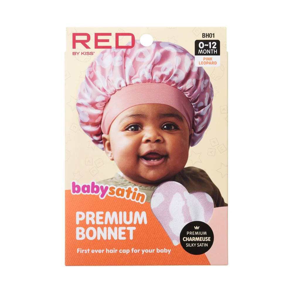Red by Kiss Baby Satin Premium Bonnet β Soft Hair Protection for Babies - Image 2