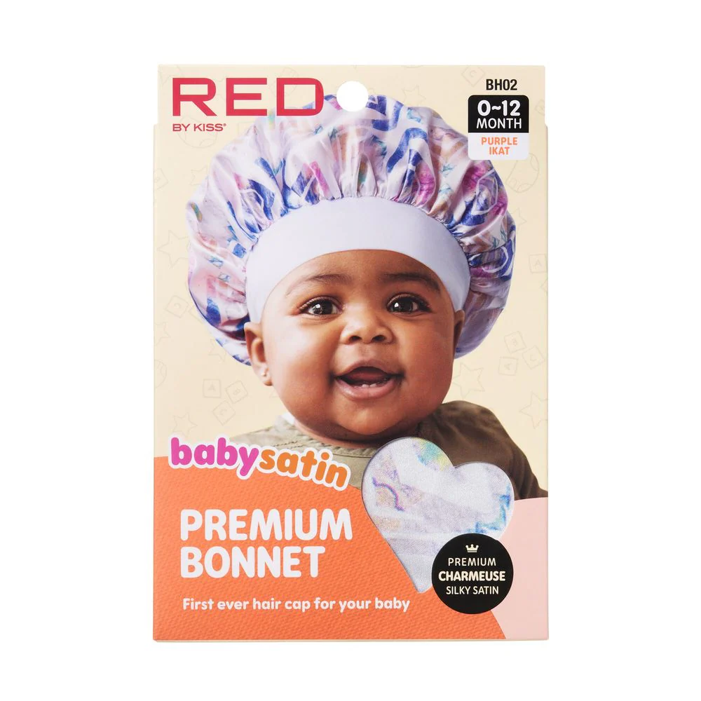 Red by Kiss Baby Satin Premium Bonnet β Soft Hair Protection for Babies - Image 3