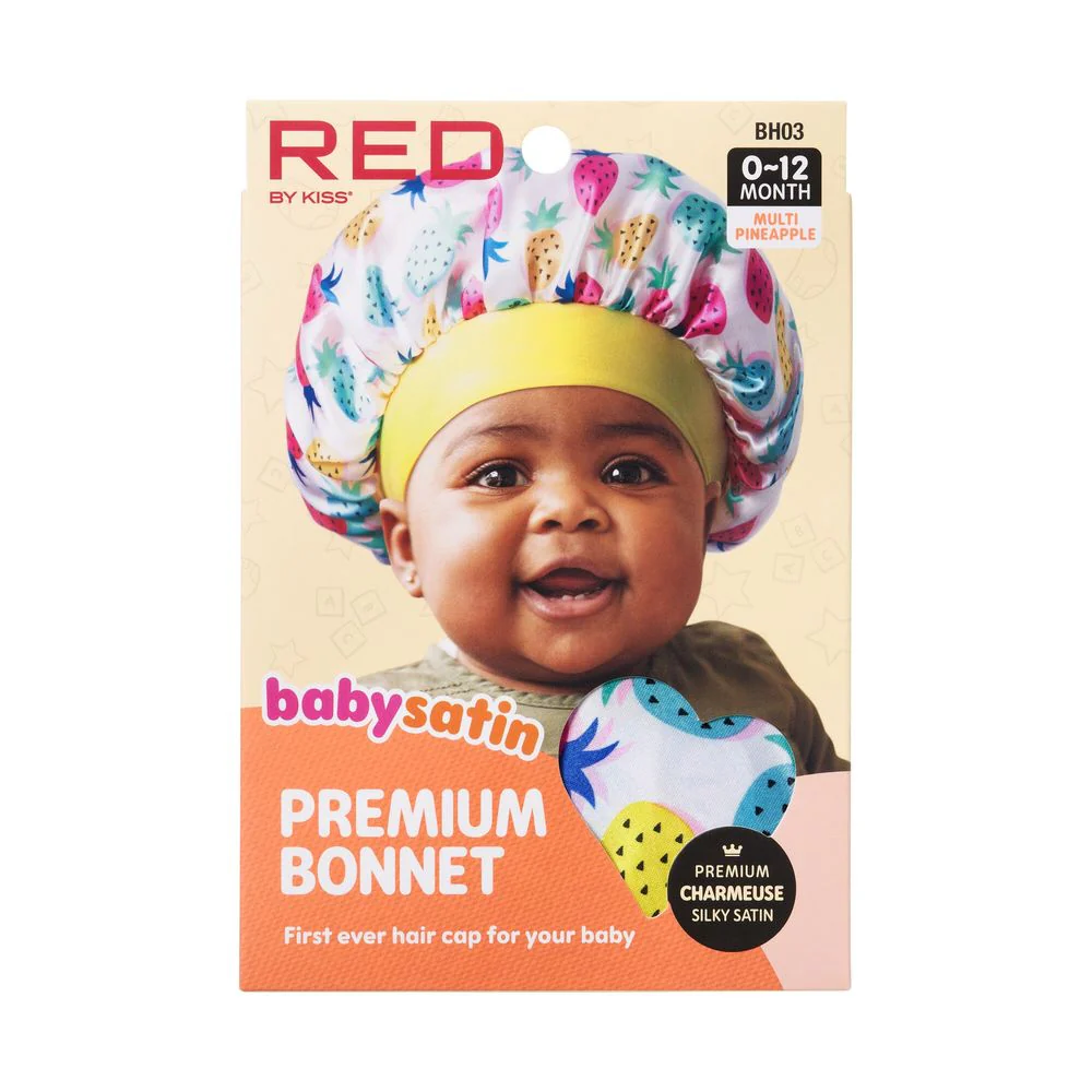 Red by Kiss Baby Satin Premium Bonnet β Soft Hair Protection for Babies - Image 4