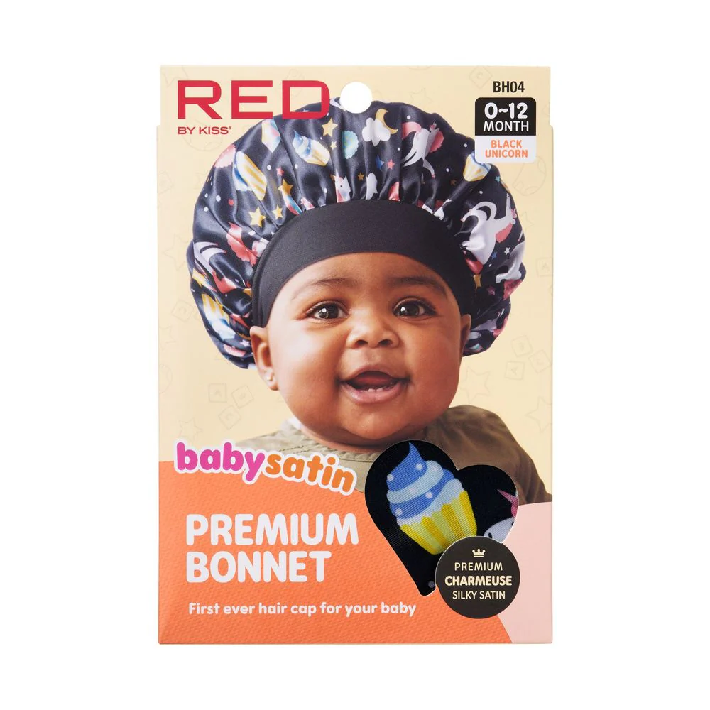 Red by Kiss Baby Satin Premium Bonnet β Soft Hair Protection for Babies - Image 5
