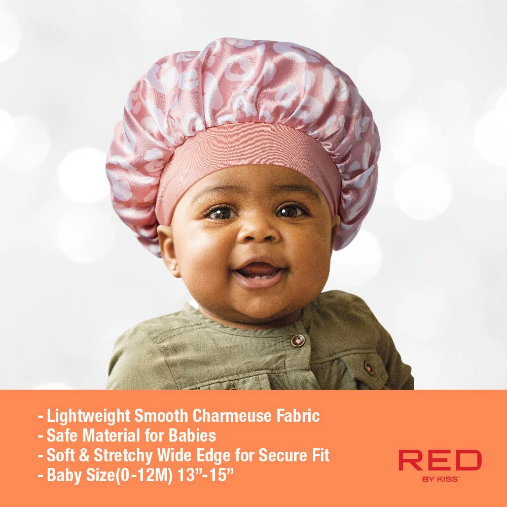 Red by Kiss Baby Satin Premium Bonnet β Soft Hair Protection for Babies - Image 6