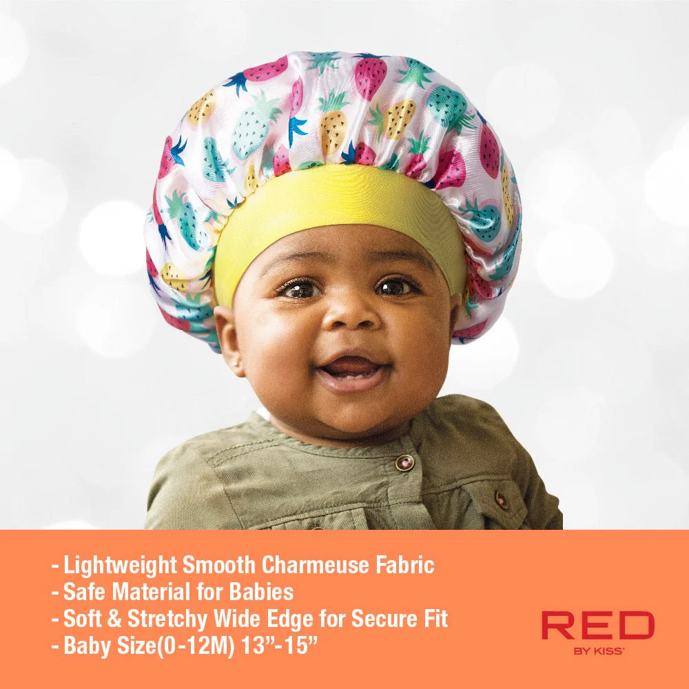 Red by Kiss Baby Satin Premium Bonnet β Soft Hair Protection for Babies - Image 8