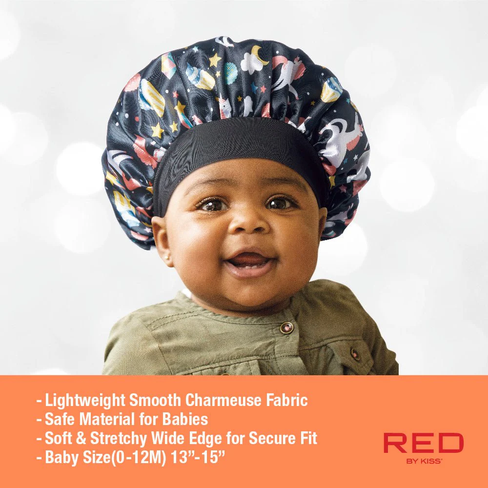 Red by Kiss Baby Satin Premium Bonnet β Soft Hair Protection for Babies - Image 9