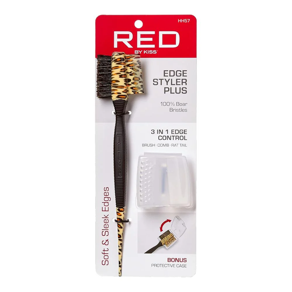 Red by Kiss Edge Styler Plus โ Dual-Ended Edge Brush & Comb