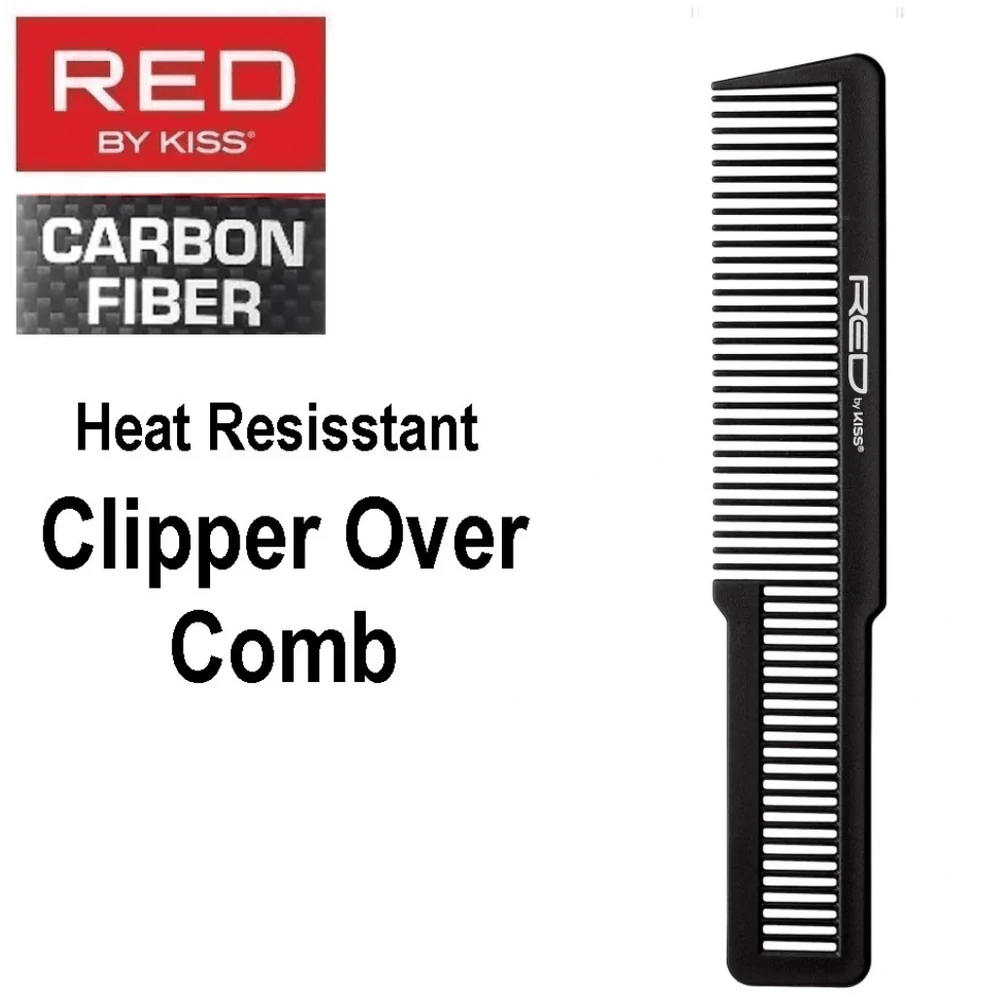 Red by Kiss Carbon Fiber Clipper Over Comb