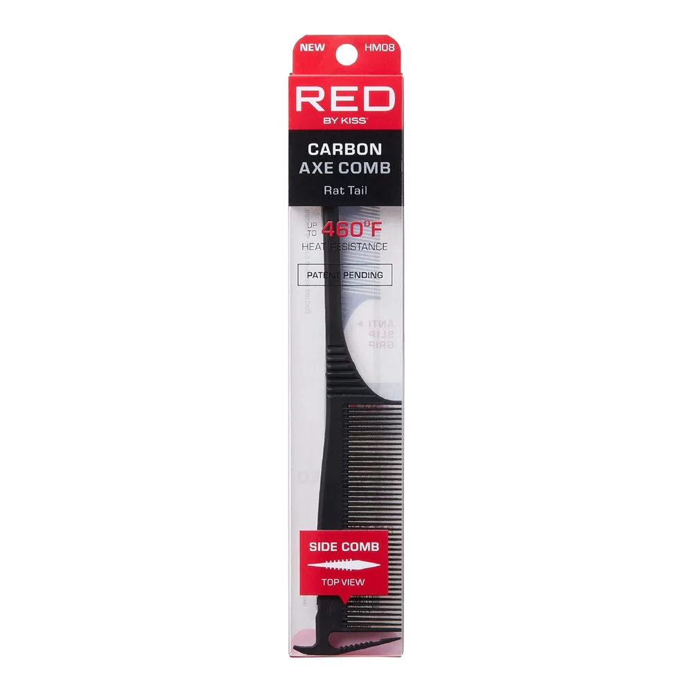 Red by Kiss Carbon Axe Comb – Rat Tail - Image 2