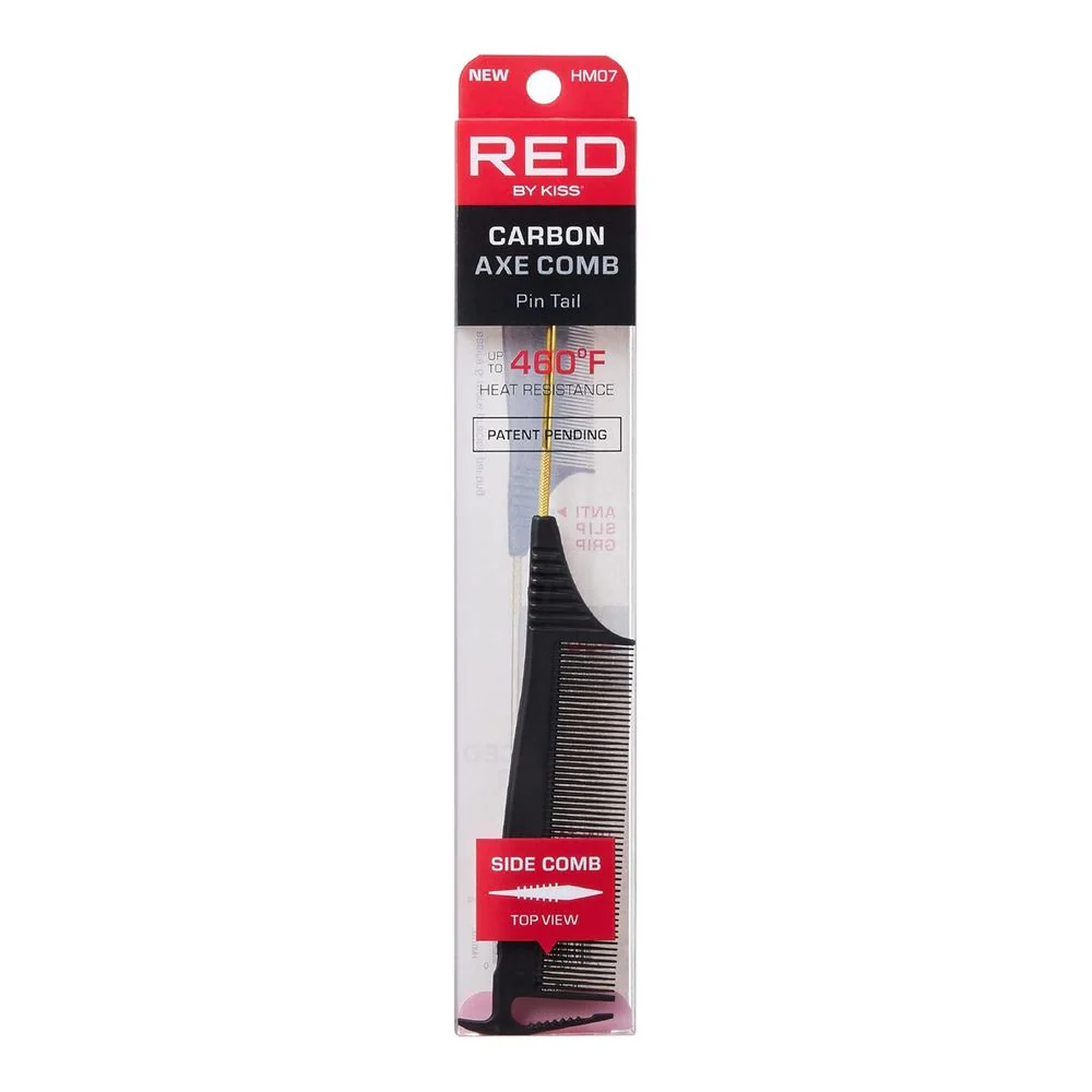 Red by Kiss Carbon Axe Comb with Pin Tail - Image 3