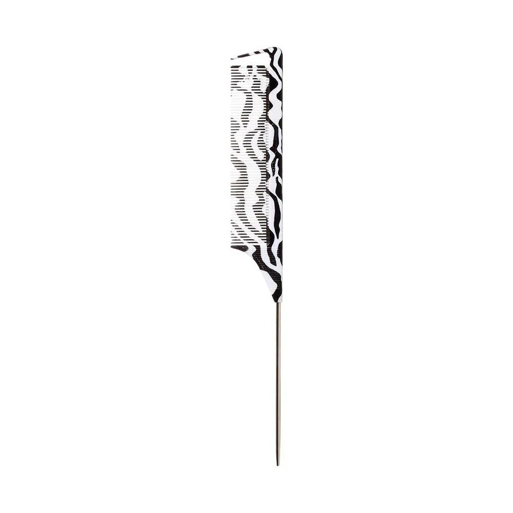 Red by Kiss Parting Pin Tail Comb โ Zebra Print - Image 3