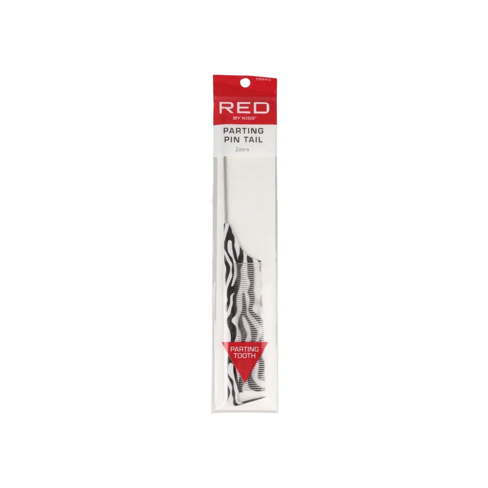 Red by Kiss Parting Pin Tail Comb โ Zebra Print - Image 4