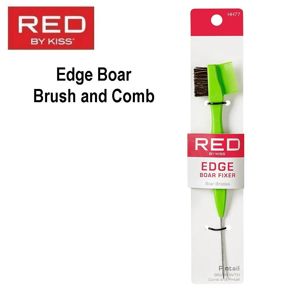 Red by Kiss Edge Boar Fixer with Pin Tail