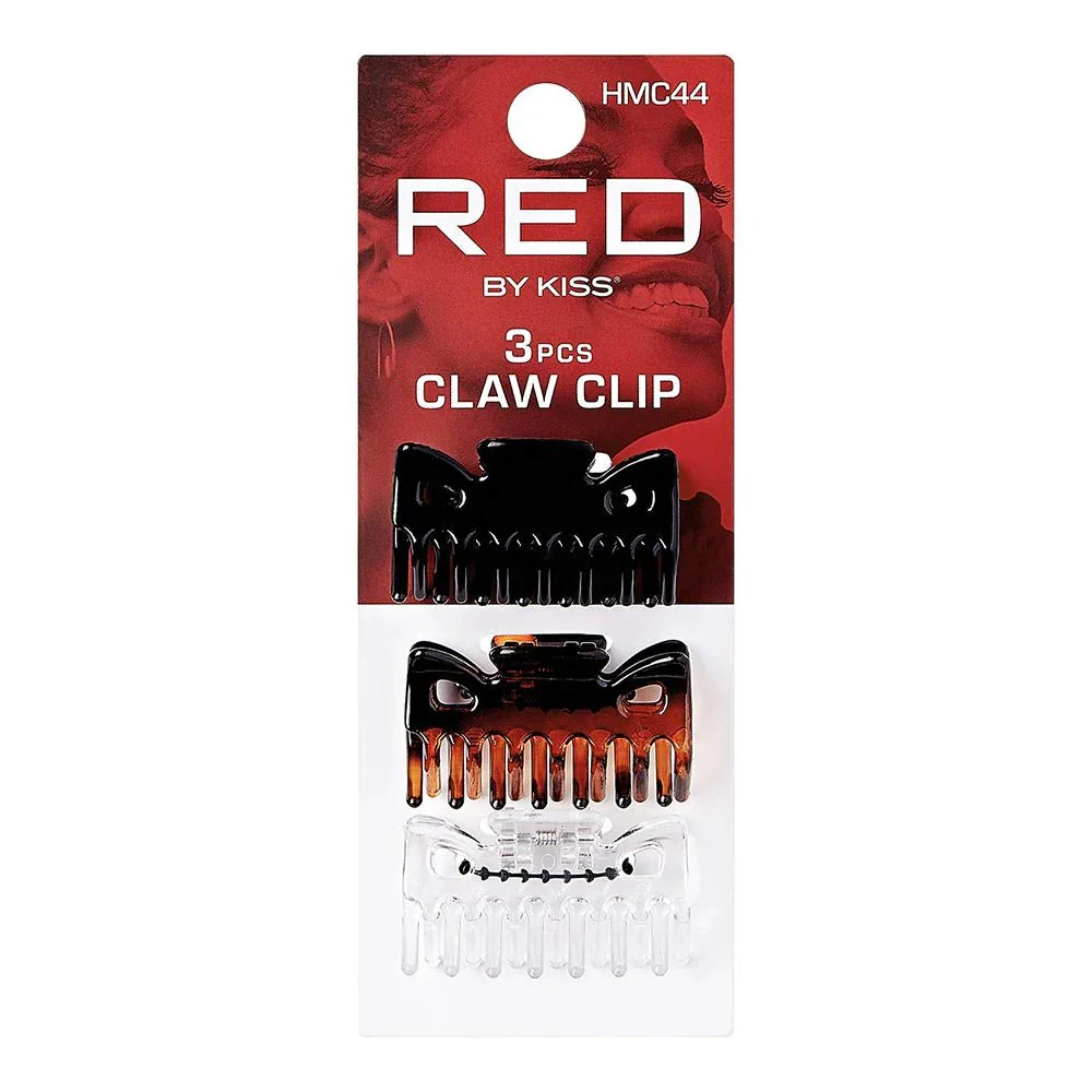 Red by Kiss 3-Piece Claw Clip Set ā Strong Hold