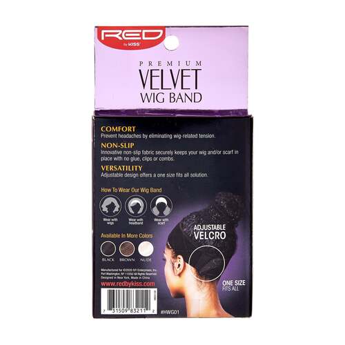 Red by Kiss Premium Velvet Wig Band β One Size - Image 3