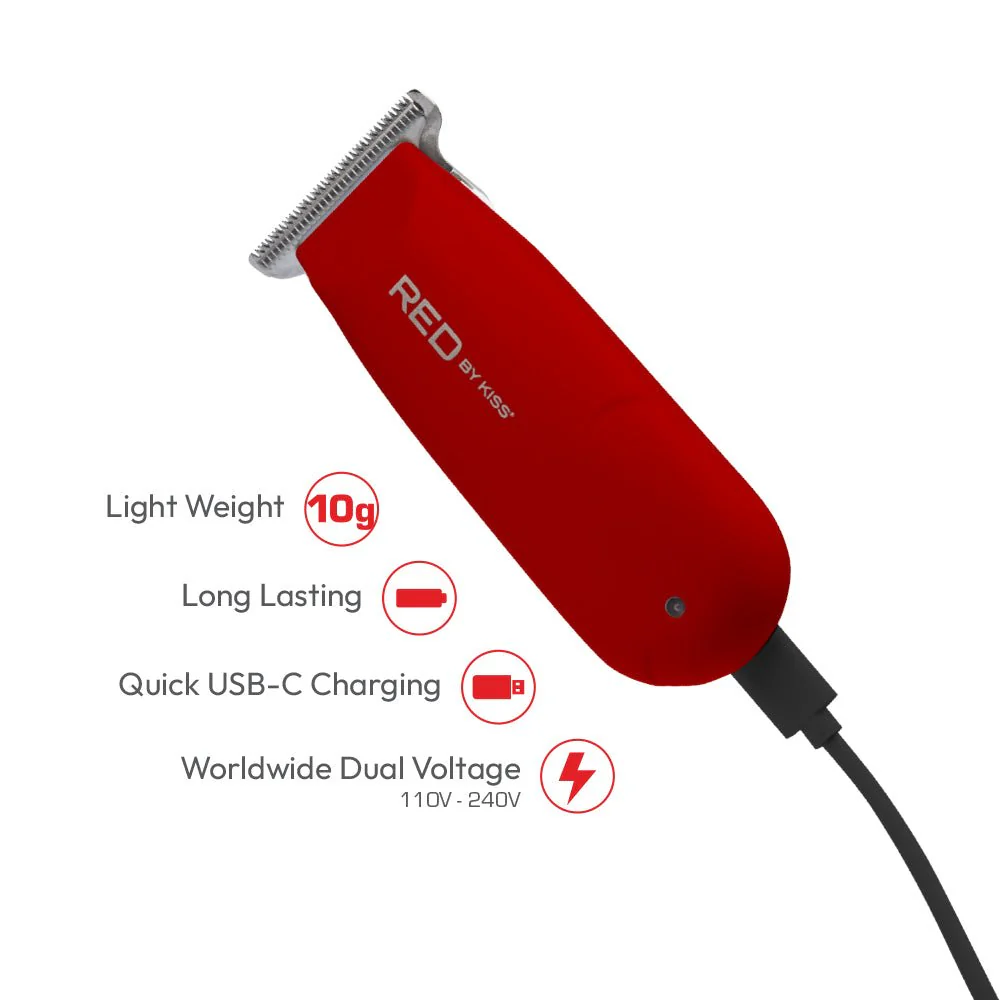 Red by Kiss Cordless Rechargeable Mini Trimmer - Image 11