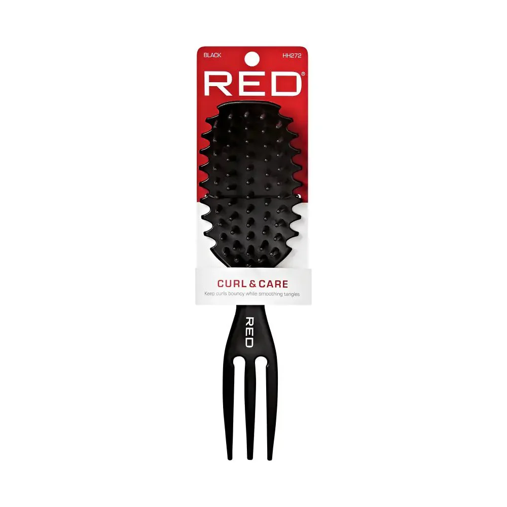 Red by Kiss Curl and Care 4-in-1 Detangle Brush β Black