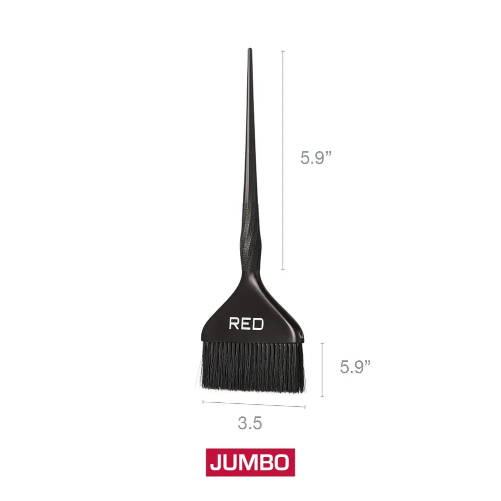 Red Professional Dual Tapered Dye Brush Jumbo - Image 3