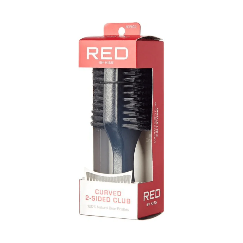 Red by Kiss Curved 2-Sided Club Brush – Hard & Medium Bristles - Image 3