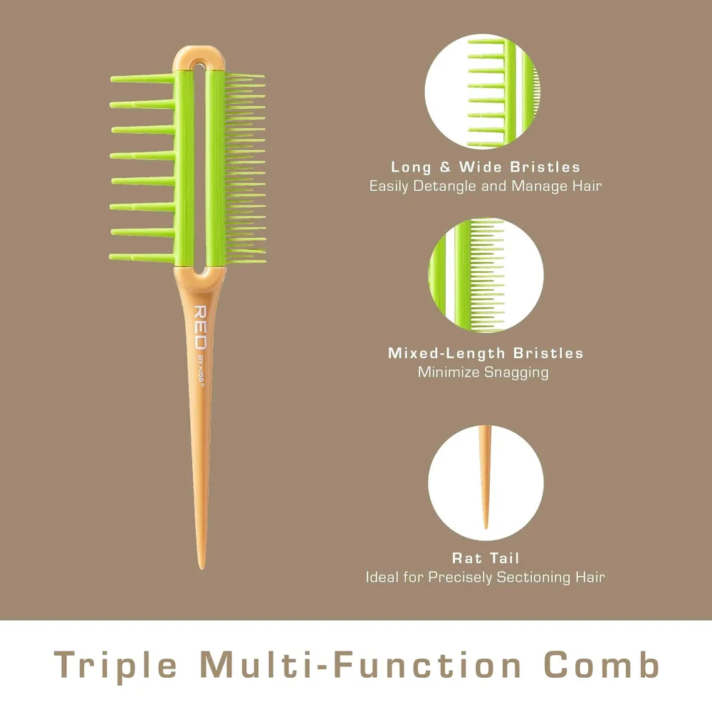 Red by Kiss Triple Multi-Function Comb - Image 5