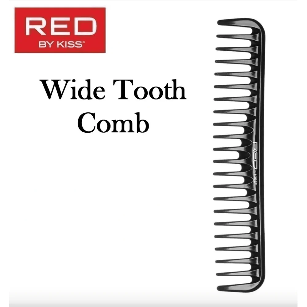 Red by Kiss Wide Tooth Comb โ Black - Image 2