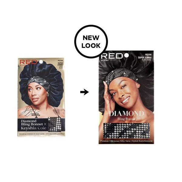 Red by Kiss Diamond Bling Bonnet Super Jumbo – Black Zebra - Image 2