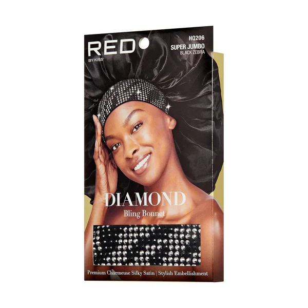 Red by Kiss Diamond Bling Bonnet Super Jumbo – Black Zebra - Image 3
